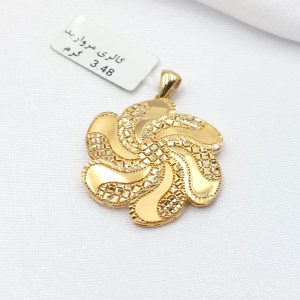 آویز طلا مدل گل کد 2677