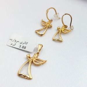 نیم ست طلا مدل فرشته کد 2621