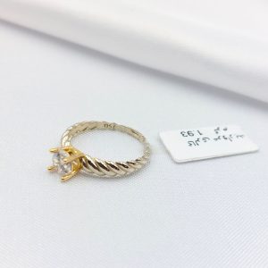انگشتر طلا مدل تک نگین کد 3185