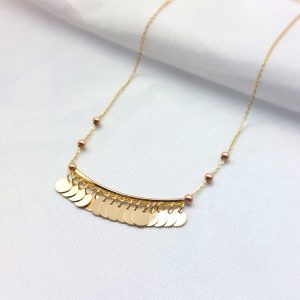 گردنبند طلا مدل لبخند کد 4321