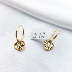 گوشواره طلا مدل قلب کد 4516